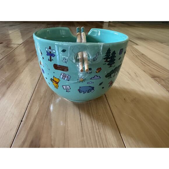Disney Winnie the Pooh Allover Icons 20-Ounce Ramen Bowl and Chopstick Set - Picture 2 of 7